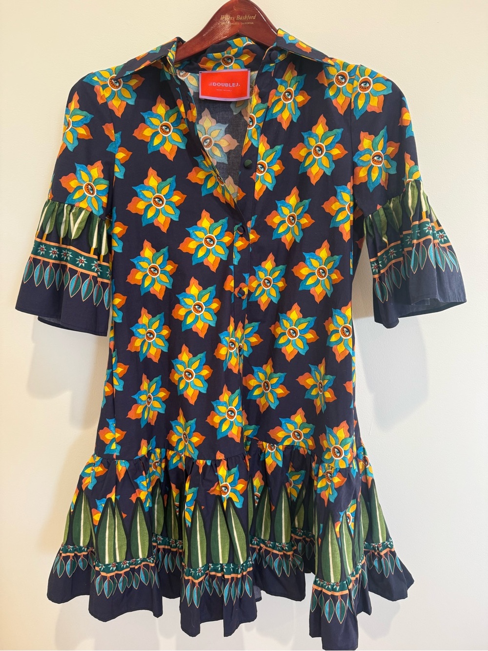 La DoubleJ Choux Eye Print Mini Dress XS Made in Italy